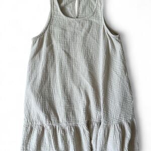Burt’s Bees Baby Organic Cotton Gauze Sleeveless Dress Size S Beige